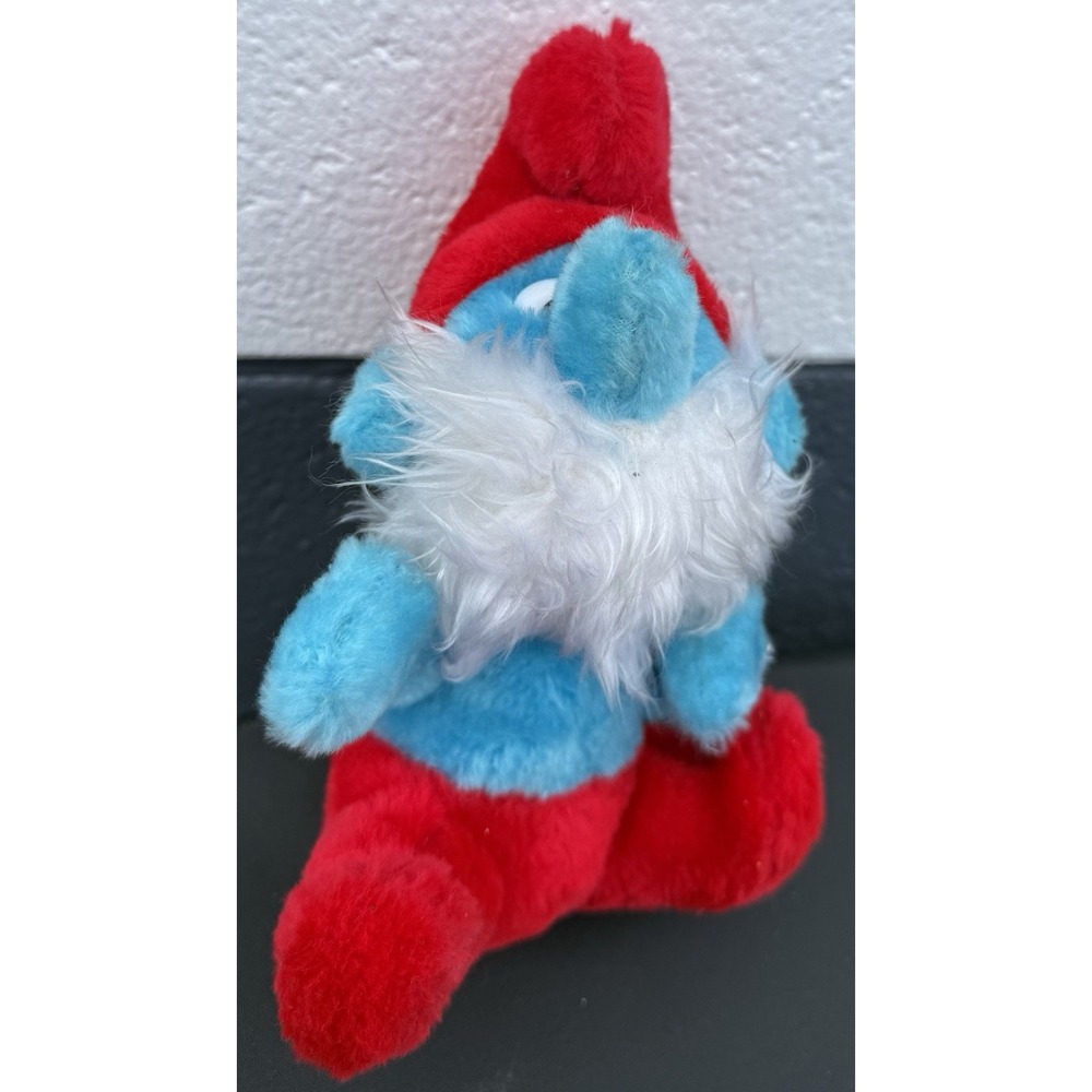 Papa Smurf 8" Plush‎ Stuffed Toy Peyo Vintage 1981 Wallace Berrie & Co. Korea